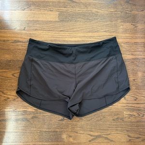 Black Lululemon Speed Up High-Rise Lined Short 4”